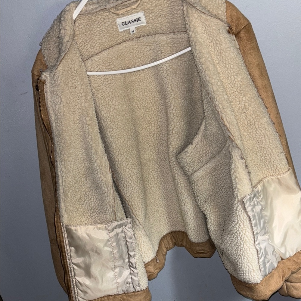 Women’s Tan Shearling Jacket - image 7